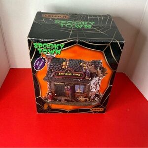 Lemax Spooky Town Shivering Pines Cabin Decor